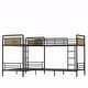 preview thumbnail 8 of 12, Quad Bunk Bed for 4 Kids, Heavy Duty Metal Twin Bunk Bed Frame, Detachable Triple Bunk Bed
