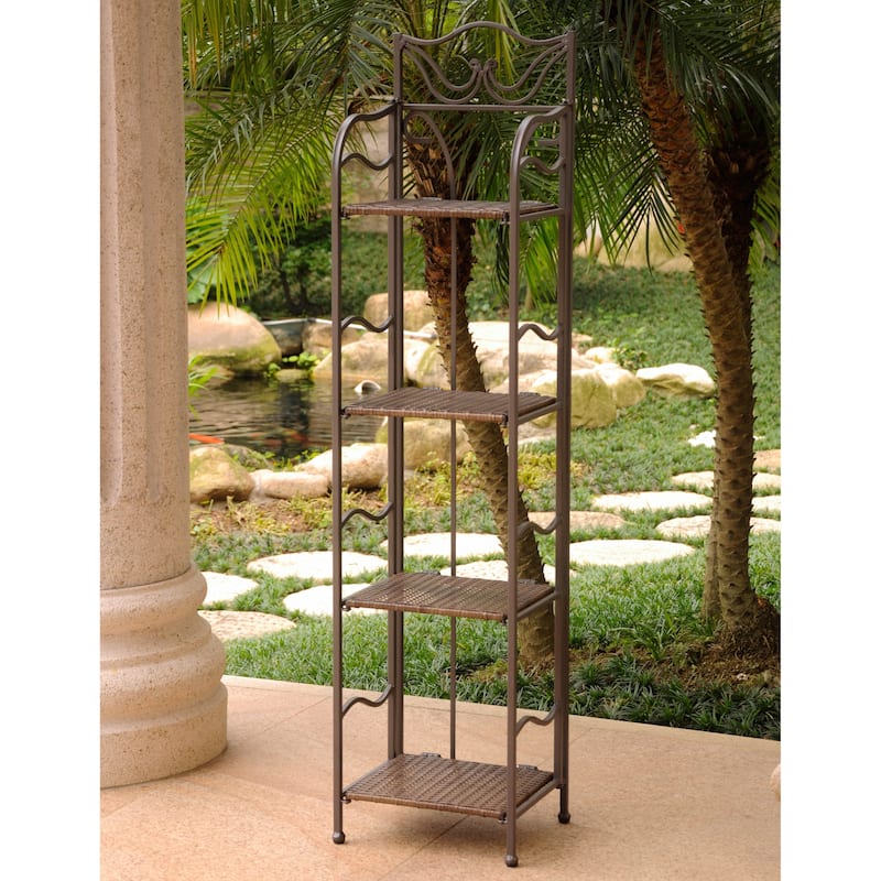 Valencia 4-tier Plant Shelf - Antique Brown