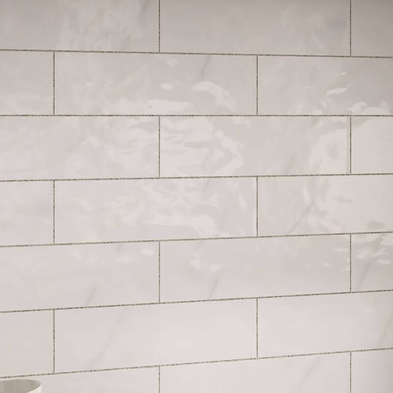 Classico 3 in. x 12 in. Blanco Gloss Glazed Ceramic Subway Wall Tile