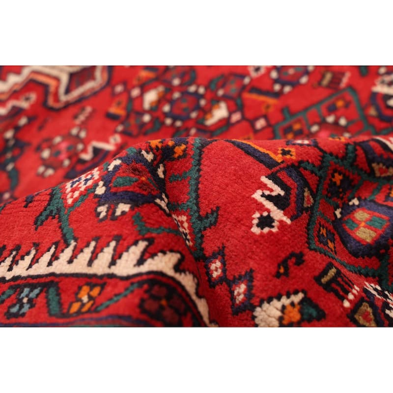 ECARPETGALLERY Hand-knotted Andelz Red Wool Rug - 4'7 x 8'2