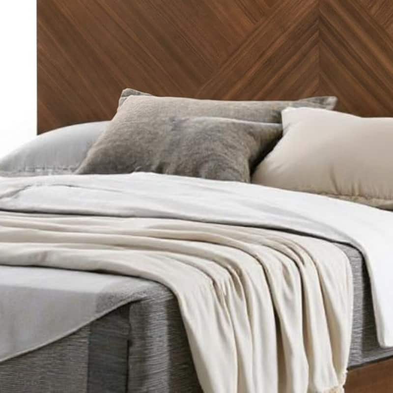 HomeRoots Brown Wood Queen Bed Frame