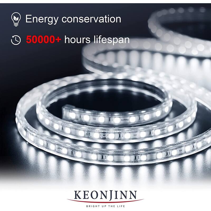 KEONJINN LED Bathroom Vanity Mirror, Wall Mounted Anti-Fog Dimmable Mirror