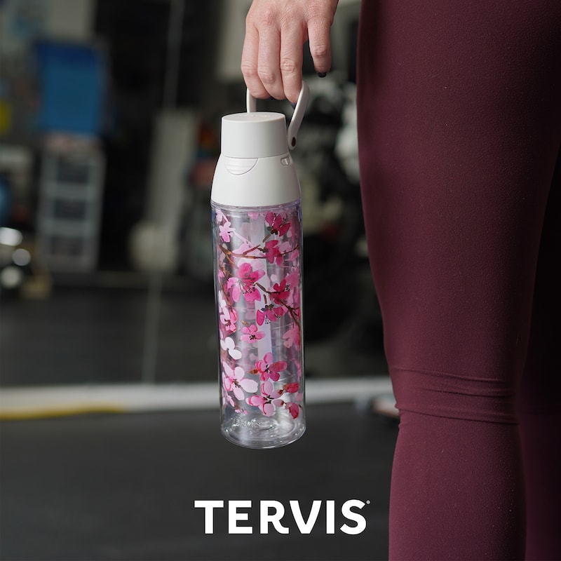 Tervis Baseballs Red & Mitt Background Made in USA Double Walled Insulated Travel Tumbler, Classic