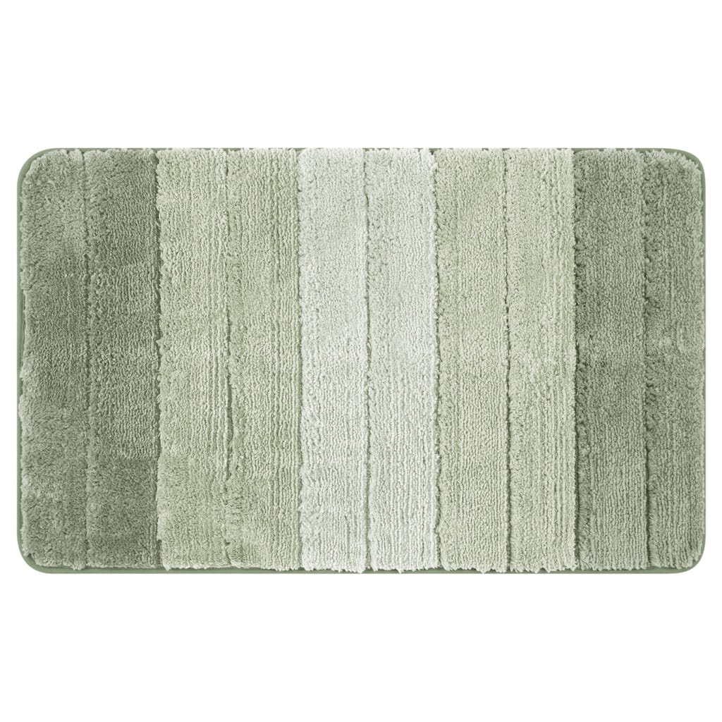 Plush Gradient Striped Bathroom Rug, Microfiber Shaggy Bathroom Mat Machine Washable with TPR Backing