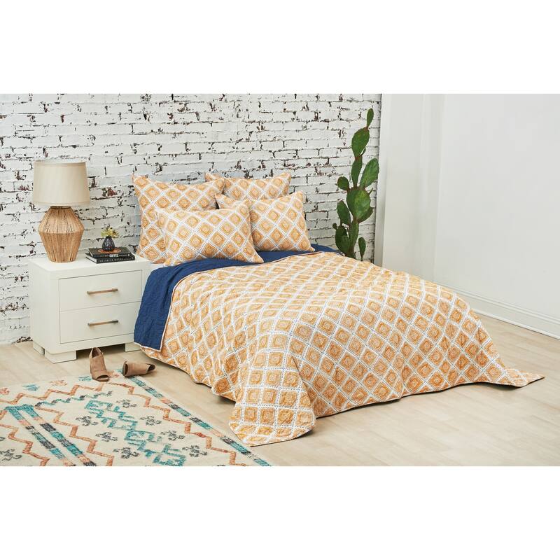 Carver Quilt - 1 Piece - King - Yellow