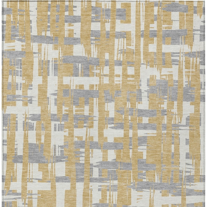 HomeRoots Striped Transitional Rectangle Outdoor Rug