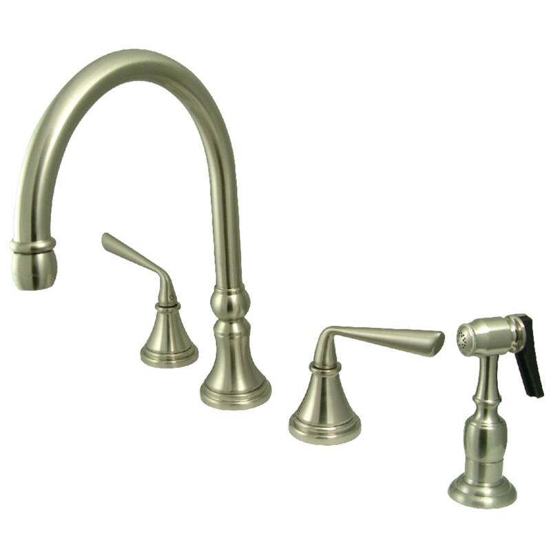 Kingston Brass Silver Sage Widespread Kitchen Faucet