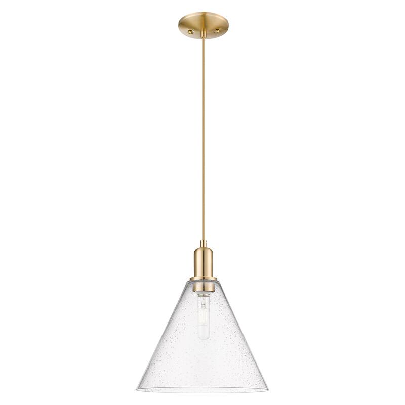 Innovations Lighting Endless Possibilities Arcadia - Berkshire Glass - 1 Light 12" Cord Hung Mini Pendant - Champagne Bronze/Seedy