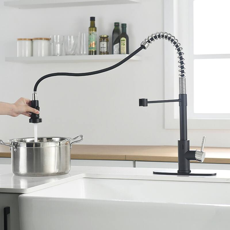 Touchless Stainless Steel 2-Function Pull-out Kitchen Sink Faucet