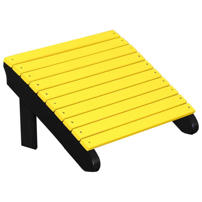 Poly Lumber Adirondack Footrest - Yellow & Black