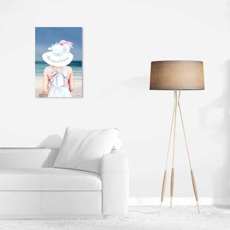 Wynwood Studio Fashion and Glam Always on Vacay Seaside Blue and Nautical & Coastal Wall Art Canvas Print - 24 x 16