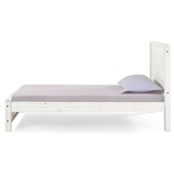 Taylor Olive Cornelia 3 Piece Wood Bedroom Set With Twin Panel Bed Nightstand And 4 Drawer Chest Rustic Gray Overstock 31297513