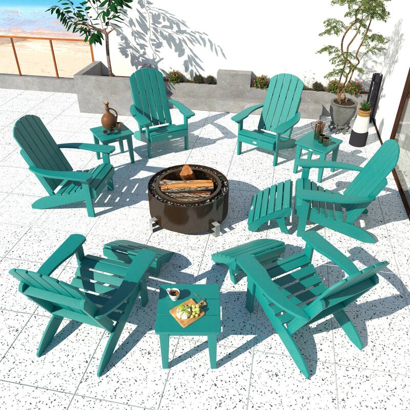 BAHIA VERDE OUTDOORS 12-Piece Adirondack Conversation Set
