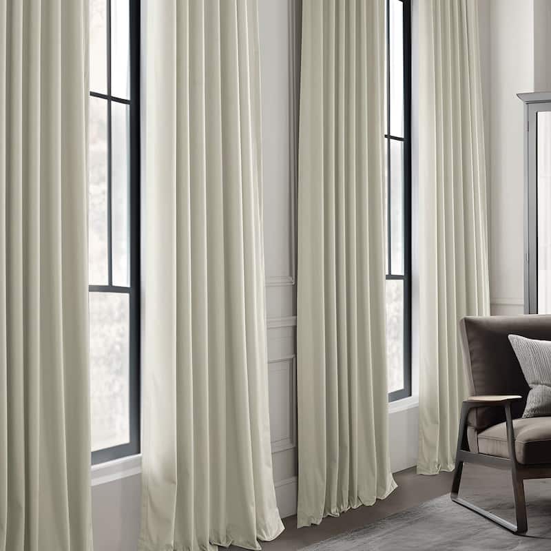 Exclusive Fabrics Simply Velvet Grommet Room Darkening Curtains for Bedroom & Living Room Curtains Pair (2 Panels))