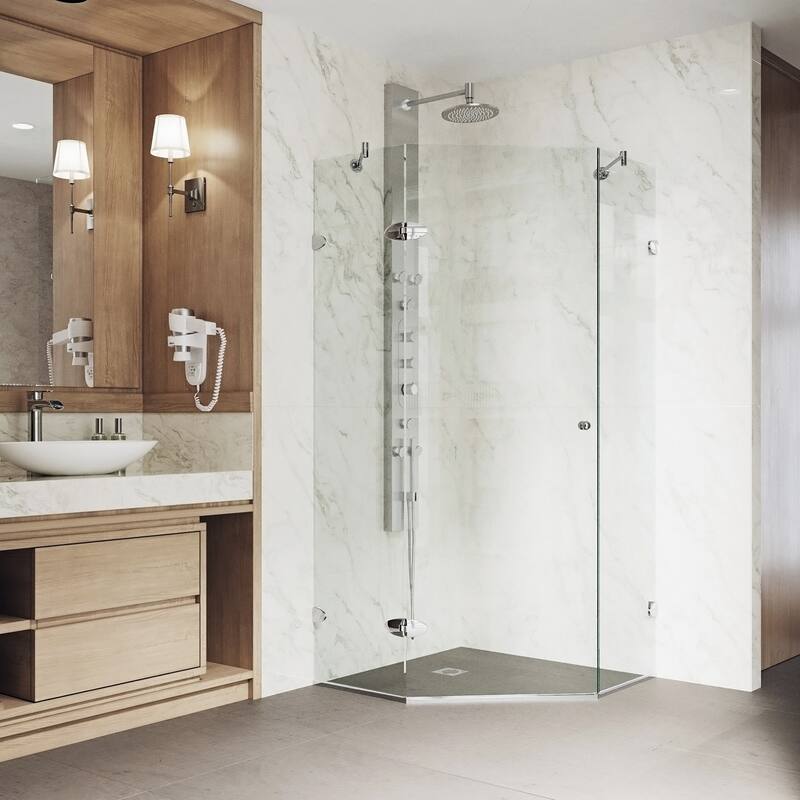 VIGO Verona Frameless Hinged Neo-Angle Shower Enclosure
