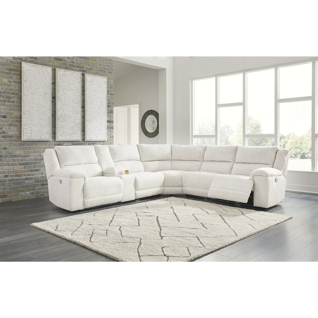 Signature Design by Ashley Keensburg White 3-Piece Power Reclining Sectional