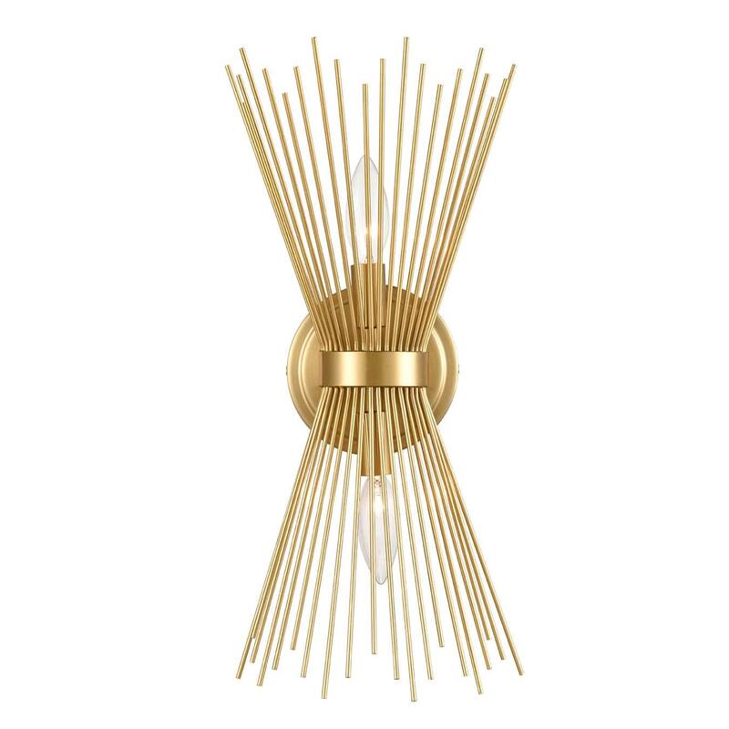 Forli 2-Light Vanity Light Mid-Century Starburst Wall Sconce Lamp