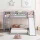 preview thumbnail 2 of 11, Built-in Design Twin Over Twin Bunk Bed with Slide and Ladder
