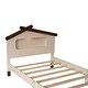 preview thumbnail 30 of 43, House-shaped Wood Platform Bed with Motion Activated Night Lights