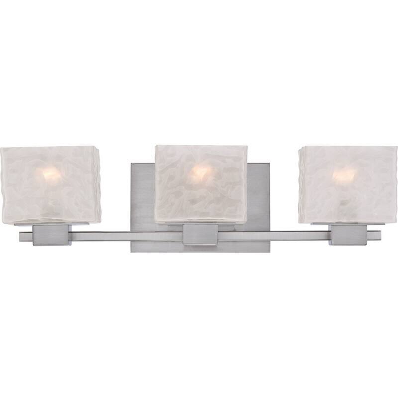 Melody 3-Light Bathroom Vanity Light in Brushed Nickel