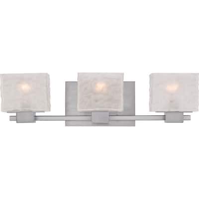 Melody 3-Light Bathroom Vanity Light in Brushed Nickel