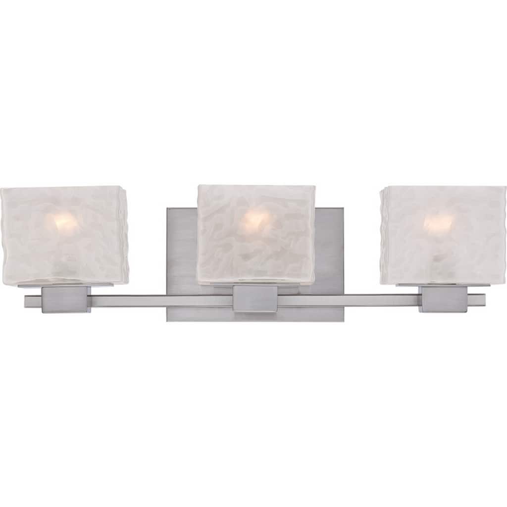 Melody 3-Light Bathroom Vanity Light in Brushed Nickel