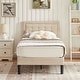 preview thumbnail 2 of 58, VECELO Tufted Upholstered Kids Bed with Adjustable Headboard,Twin Size Bed Set of 2