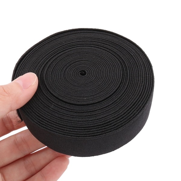 Tailoring Polyester Sewing Waistband Handicraft Elastic Band Rope Black 6 Yards