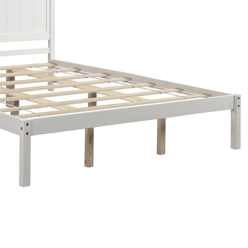 Harper & Bright Designs Wood Platform Bed with Headboard