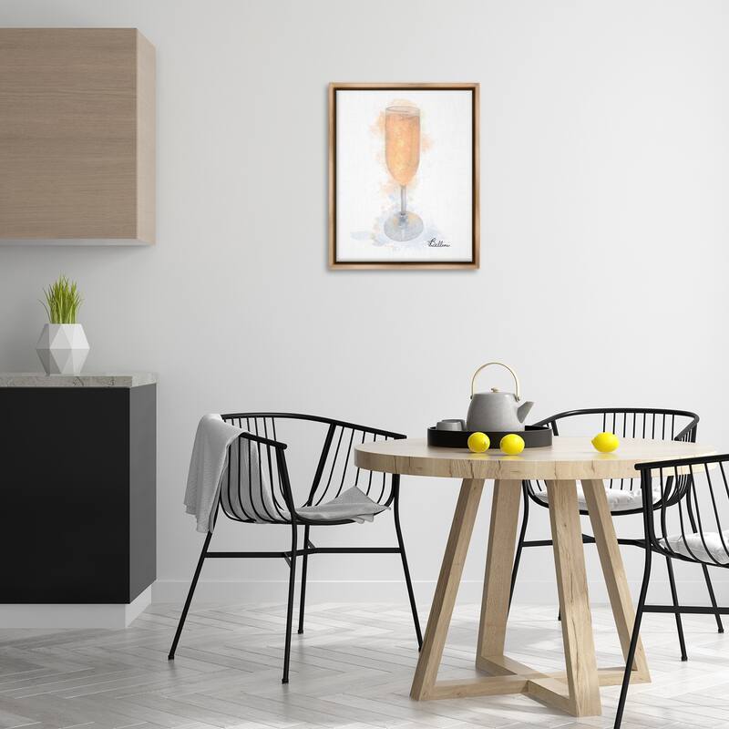 Stupell Gleaming Bellini Glass Framed Floater Canvas Wall Art Design By Matthew Piotrowicz