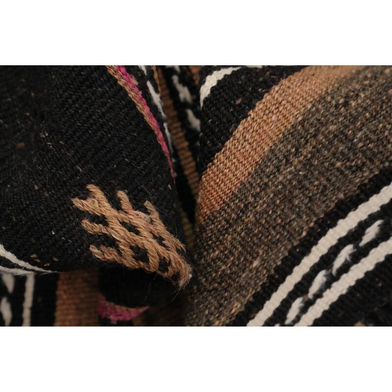 Hand Woven Oriental 100% Wool Carpet Southwestern Tribal Multi-Colored Kilim Area Rug - 7' 3'' X 5' 10''