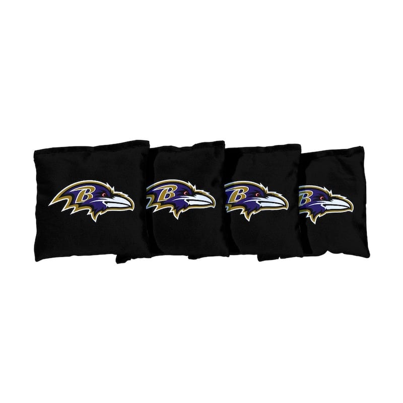 Baltimore Ravens NFL Football Black Cornhole Bags - All-Weather Resin Filled