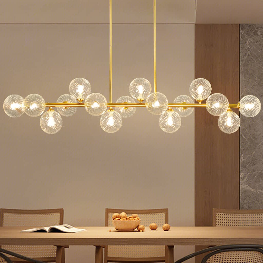 16-Light Sputnik Linear Chandeliers Globe Chandelier For Dining Room