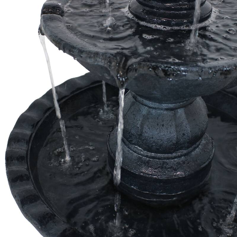 Sunnydaze Flower Blossom 3 Tiered Electric Fountain Lightweight - Choose Color