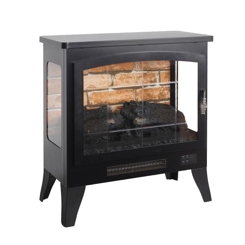21-Inch Freestanding Electric Fireplace, 1400W Electric Fireplace Stove w/Remote Control - N/A