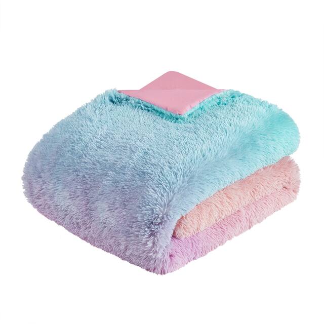 Mi Zone Talia Ombre Shaggy Faux Fur Comforter Set