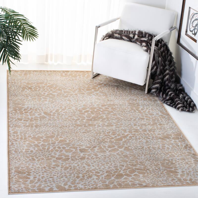 SAFAVIEH Atlas Altina Traditional Oriental Viscose Rug - 5' 3" x 7' 7" - Ivory/Beige