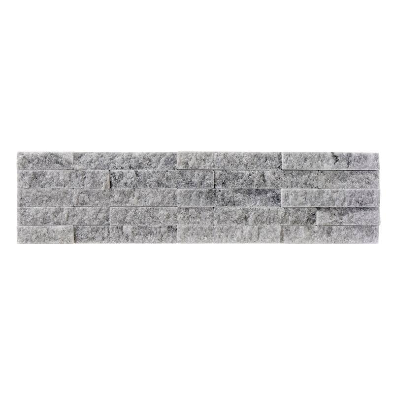 Slender Strip 3 in. x 12 in. Panel and 3 in. x 12 in. Corner Marble Wall Tile