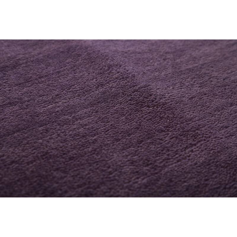 Hand Knotted Oriental 100% Wool Carpet Modern Solid Purples Gabbeh Area Rug - 13' 7'' X 10' 0''