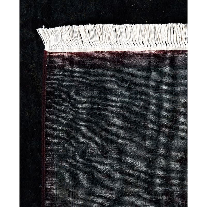 Overdyed One-of-a-Kind Hand-Knotted Area Rug - Black - 4' 1" x 6' 5"