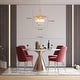 preview thumbnail 5 of 14, Modern Glam Tiered Crystal Chandelier 4-Light Gold Transitional Wagon Wheel Foyer Pendant for Dining Room - 14.1 inches