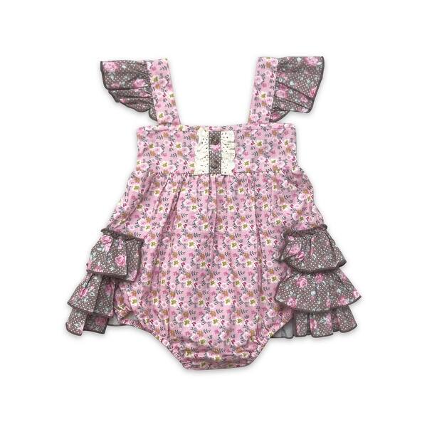 Shop Mustard Pie Baby Girls Pink Rustic Peony Floral Print Maya