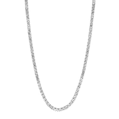 EFFY Men's 925 Sterling Silver Chain White Topaz Necklace