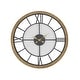 preview thumbnail 2 of 6, Brown Wooden Decorative Wall Clock - 40 x 4 x 40