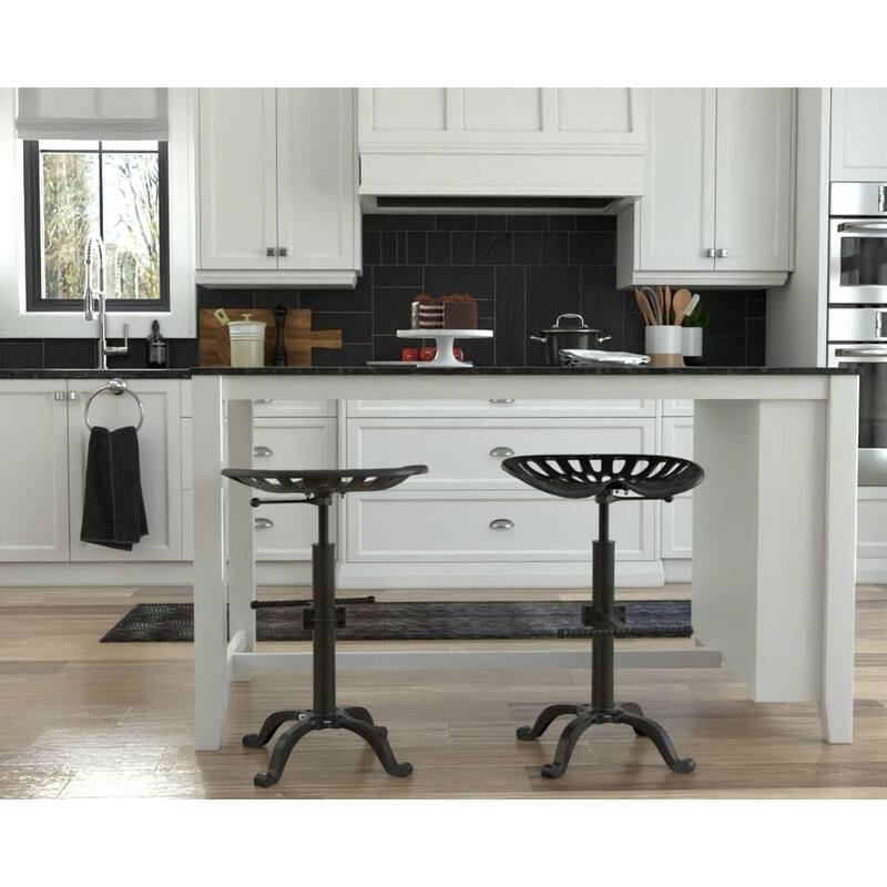 Adjustable Iron Tractor Seat Barstool