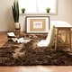 preview thumbnail 90 of 155, Silver Orchid Parrott Faux Fur Sheepskin Area Rug 2' X 3' - Dark brown