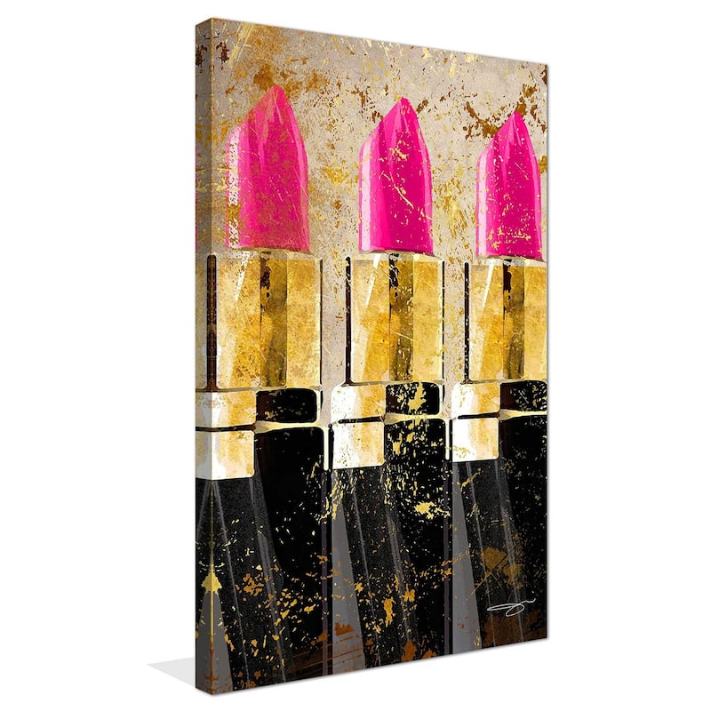 "Pink Lips" by Jodi Print on Canvas