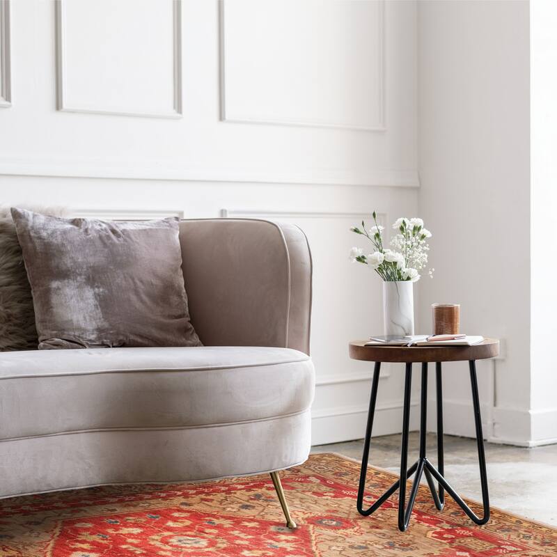 ECARPETGALLERY Hand-knotted Jules Serapi Red Wool Rug - 4'2 x 5'11