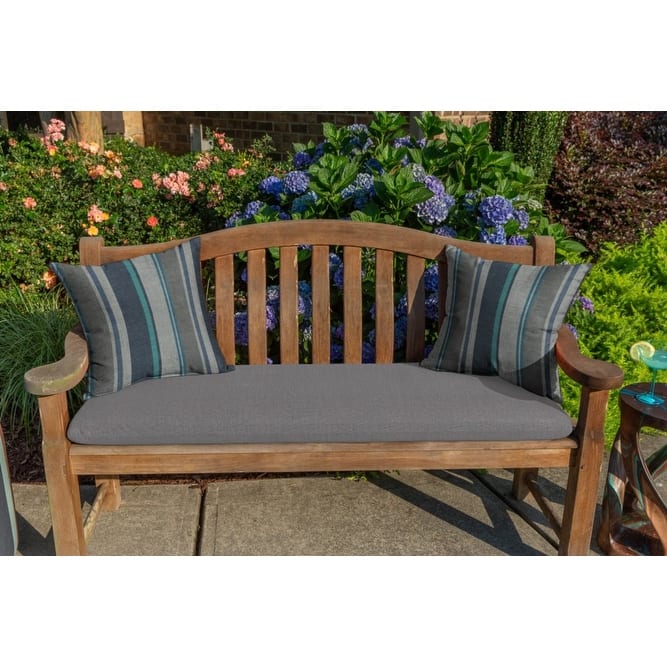 Sunbrella® Stripe Fabric 1-Piece Indoor/Outdoor Square Throw Pillow, 18"W x 18"L, Dolce Oasis