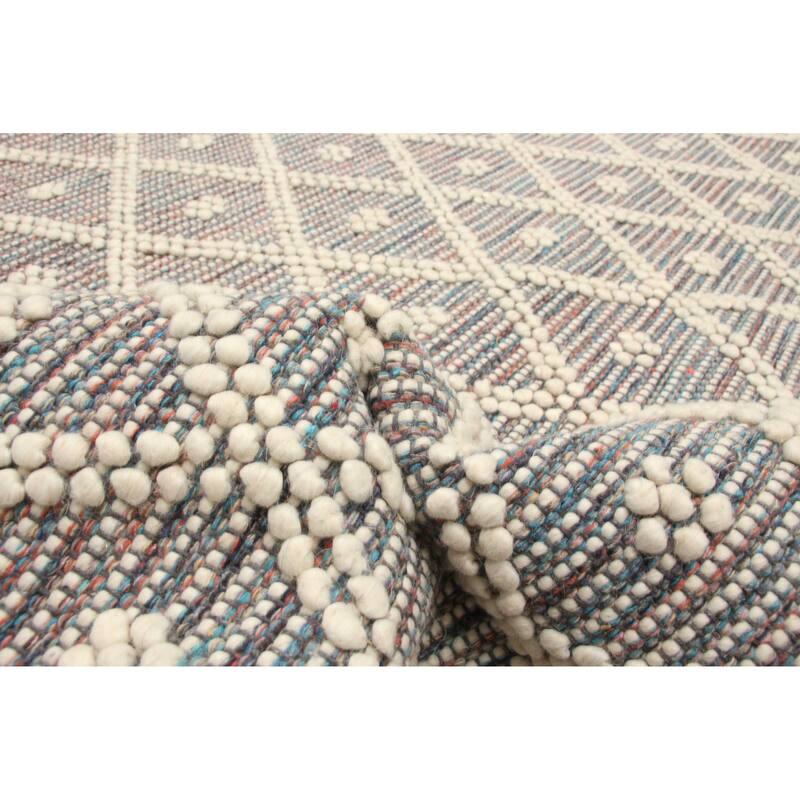 ECARPETGALLERY Braid weave Sienna Grey Wool Rug - 6'2 x 9'2